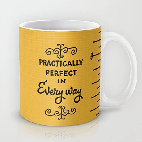 Practically Perfect in Every Way Poppins Measuring Tape White Mugs - 11 oz