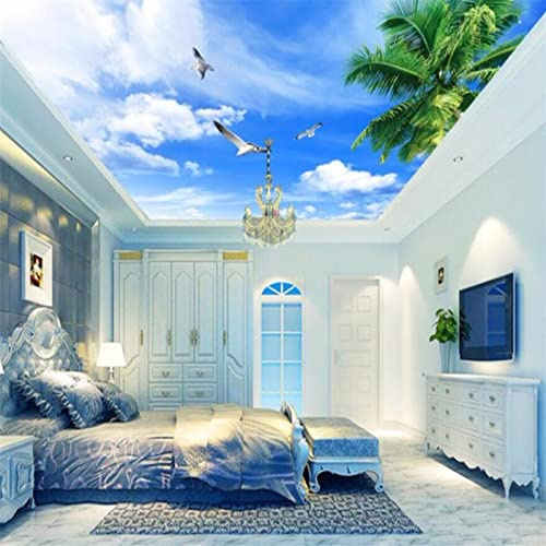 FOVNY Cielo blu animale 3D soffitto soggiorno parete art deco carta da parati sfondo murale adesivo murale poster