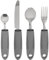 Adaptive Utensils, Non Slip Handles, Weighted Utensils for Hand Tremors, Arthritis, Parkinsons or Elderly Use, Stainless Steel Knife, Fork, Spoons, Easy Grip Cutlery for Adults