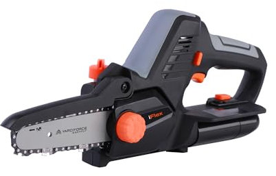 Yard Force 12V Cordless 12cm Mini Chainsaw with Lithium-Ion Battery and Charger - iFlex Range - LS F12