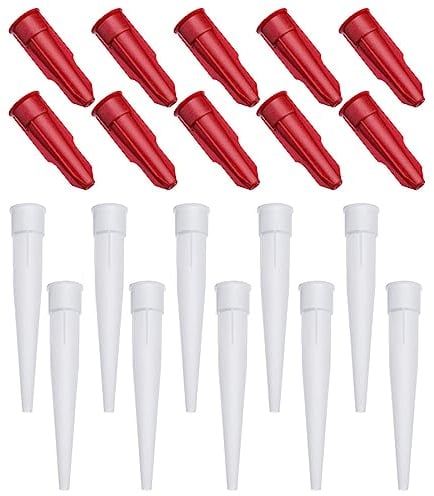 WeddHuis 10 Pezzi Beccucci per Cartuccia in Silicone Ugelli In Silicone Ugelli per Cartuccia Tappi per Calafatare Tappi Sigillanti Punte di Ricambio in Silicone Ugelli di Ricambio per Sigillante