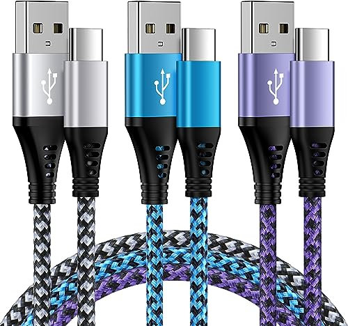 USB C Charger Cable Type C, 3Pack 3FT/0.9M Samsung Phone Charger Cable Fast Charge Lead, USB C Fast Charging Cable for Samsung Galaxy Z Flip 6/Flip 5/Flip 4/A12/A13/A14/A15/A16/A22/S25/S24/S23/S22/S21