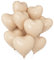 Apricot Heart Balloons,10Pcs Sand White Foil Heart Shaped Balloons,18Inch Caramel Nude Neutral Helium Mylar Balloons for Valentines,Engagement,Brithday,Baby Shower,Wedding Party Decorations