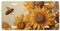 Bienen und Sonnenblumen auf altem Papier, Nummernschild, Aluminium, Universal-Autoanhänger für Auto-Dekoration, 15 x 30 cm