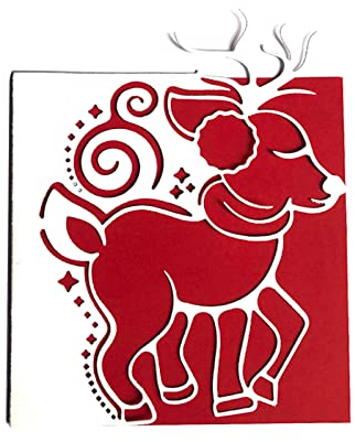 Weihnachts-Elch-Prägeschablonen für Weihnachtskarten, Scrapbooking, DIY-Album, Basteln, Weihnachts-Stanzformen für Kartenherstellung, Frohe Weihnachten