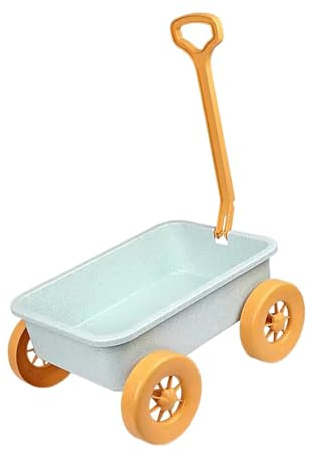 Almencla Wagon Fahrzeug Kinder Outdoor Spielzeug Wagen Spielauto Sandspielzeug Trolley Robustes Material Großer Stauraum für Strand, Blau