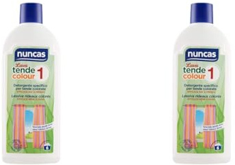 Nuncas Lava Tende Colour 1 Detergente Specifico Tende Colorate - 500ml (Confezione da 2)