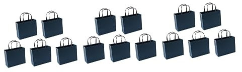 FRCOLOR 15 Stk Geschenktüte Aus Papier Handtasche Geschenkpapiertüten Geschenktüten Schwarz Einkaufstüten Aus Papier Flaschentaschen Aus Papier Warentaschen Aus Papier Blue