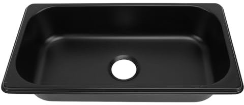 RV-Waschbecken aus Edelstahl, Langlebig, Eingebettetes Handwaschbecken für Boot, Wohnwagen, Küche, Wohnmobil (Schwarz spritzbeschichtet (GR-1365B))