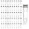 50 Stück 1.5 ml Reagenzglas Kunststoff Zentrifugenröhrchen mit Schraubverschluss, Kunststoff Kryoröhrchen, Fläschchen Labor Gefrierröhrchen, Probenröhrchen, Klare Probe Vorratsbehälter für Labor