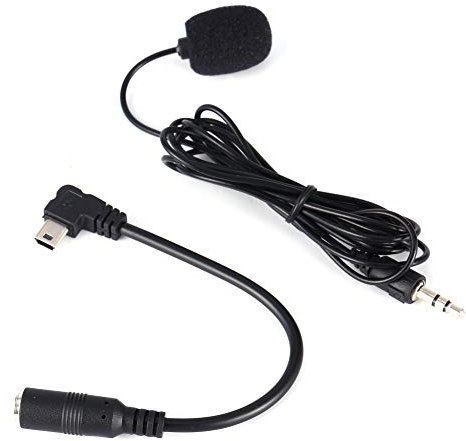 Black 3.5mm External Microphone Clip On Mic + Adapter Cable for GoPro Hero4 3/3+