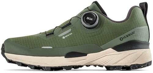 Icebug Rover 2 GTX – Damen Outdoorschuh, wasserdicht & rutschfest, mit BOA® Fit System – Grün, EU 40,5