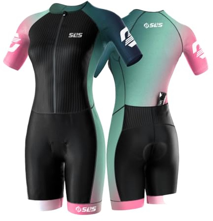 SLS3 Womens Triathlon Suit – Elite Aero Sleeved Trisuit Women, Tri Suit, Quick-Dry, Italian Chamois, Ready for Any Distance