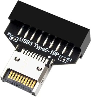 GMBYLBY Vertikaler USB3.0 19Pin 20pin Header USB C Motherboard Adapter Für Type Key A