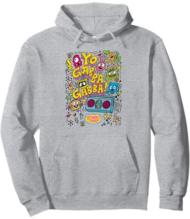 Yo Gabba Gabba! Boombox and Characters Sketch TV Show Pullover Hoodie