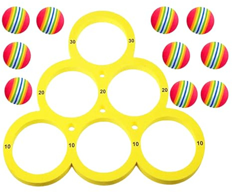 Wurfspiel für Poolbälle, Wurfspiel, schwimmender Ball, Pool-Spielzeug, Wassersport-Spielzeug mit 10 lustigen schwimmenden Bällen für Kinder und Erwachsene