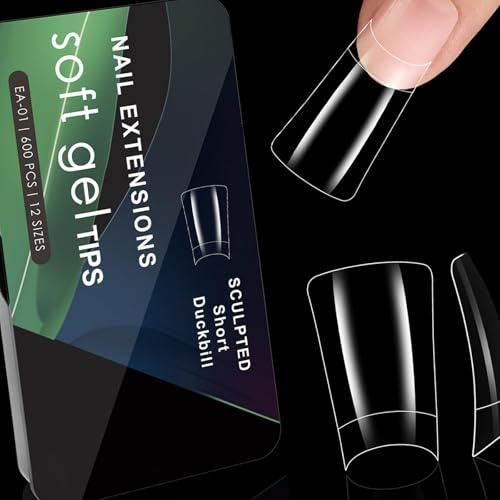 600pcs Duck Feet Styles Nails Tips Gel Clear Design For Salon And Home Use Half Full Covers Manicure Nails Art Nail Tips