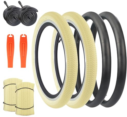 WEEROCK Paquete de 1/2 neumáticos de bicicleta de 16 pulgadas de 16 x 2.125 pulgadas con tubos interiores, neumático de bicicleta para BMX, bicicleta de montaña MTB, bicicleta infantil, triciclo