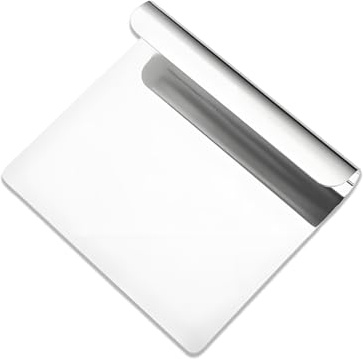 HUVZOR 1 rascador de cocina de acero inoxidable, espátula para verduras, cortador de masa, rascador de masa, herramienta de cocina multiusos para pan, fruta y repostería