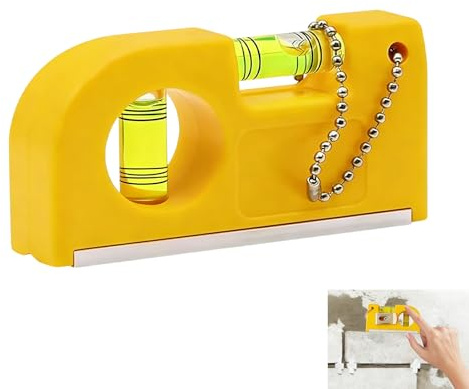 Magnetic Spirit Level, Mini Spirit Level with 2 Vials 90°/180°, Pocket Bubble Level with Hanging Hole, Torpedo Level Tool for Horizontal & Vertical Measurement, for DIY Construction Carpentry Home