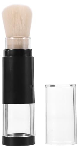BATHVEVE Pinceau Rechargeable Poudre Visage Réservoir, Applicateur Compact en Nylon Doux, pour Maquillage de Voyage et Fond de Teint Facile à Transporter