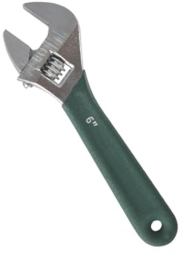 GHLIANGZHOU 6'' Adjustable Spanner, 0-20mm Carbon Steel Adjustable Wrench | With Plastic-Coated Non-Slip Handle, Wrench for Household Appliance Repair, Car Repair, Industrial Repair, Pipe Repair.