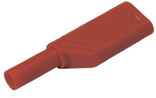 SKS Sicherheits-Bananenstecker, Durchmesser der Stifte: 4 mm, Hirschmann, LAS S, G, 934099101, Rot, 1 Stück