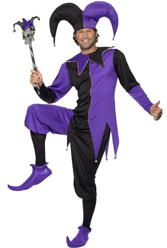 Smiffys Harlekin Kostüm Mittelalter Hofnarr Narr Kostüm Eulenspiegel