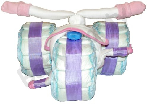 Windeltorte Dreirad - Geschenk zur Geburt & Taufe - Windeldreirad - Windelbike