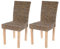 Mendler 2er-Set Esszimmerstuhl Littau, Korbstuhl Stuhl Küchenstuhl, Kubu-Rattan