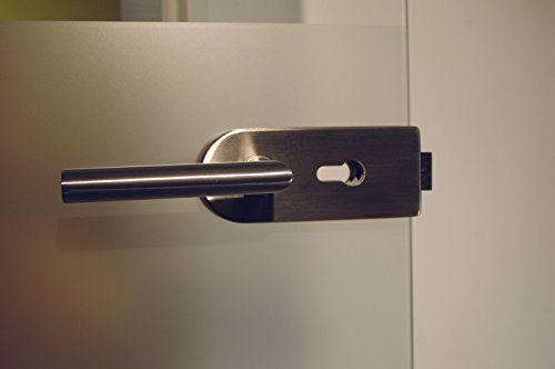 323B-MPZ: Glastürbeschlag Drehtürbeschlag Studio/Studio mit Bändern, Drückern. Schlosskasten PZ Aufnahme OHNE Profilzylinder