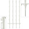Eider Landgeräte GmbH Weidezaunpfähle 105 cm hoch, weiß 20 Stück - Made in Germany