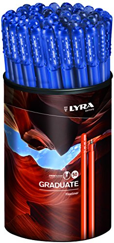 LYRA Graduate, Fineliner, blau, 15,5 x 7,9 x 7,9 cm, 50-Einheiten