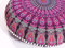 Popular Handicrafts Großer Hippie-Mandala-Boden-Kissenbezug – Kissenbezug – Pouf-Bezug rund böhmische Yoga-Dekoration Boden-Kissenbezug – 81,3 cm Lila