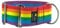 Galguita Amelie 0634438852858 Halsband für Hunde Rainbow, M
