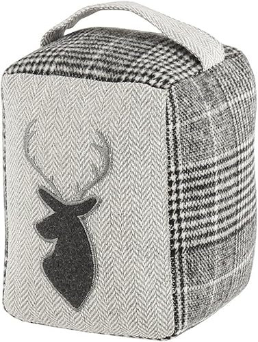 Fabric Door Stop Grey Stag 1.4kg Heavyweight Doorstop Weight