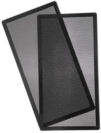 287mm 140mm x 2 PC Fan Dust Mesh Filter 11.3inch x 5.79inch PVC Computer PC Case Dust Proof Filter Cover Magnetic Black 2-Pack