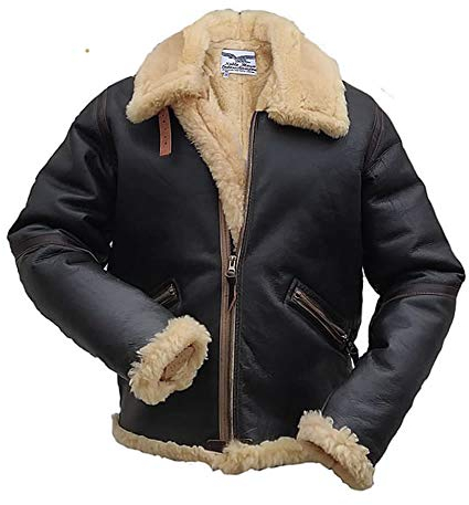 Noble House USAAF Type D-1 Ground Crew Jacket Schaffell Fliegerjacke (XL)
