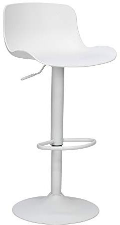 Vaukura Taburete Alto para Cocina/Bar Regulable en Altura (Blanco)