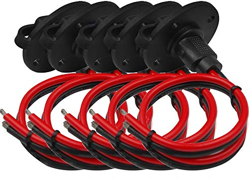 iMESTOU SAE Stecker Solarsteckdose wetterfest Seitenwandanschluss DIY-Kabel 12AWG SAE Kabel Schnelltrennung Solarpanel Halterung für Motorrad Solargenerator Batterieladegeräte (5 Stück)