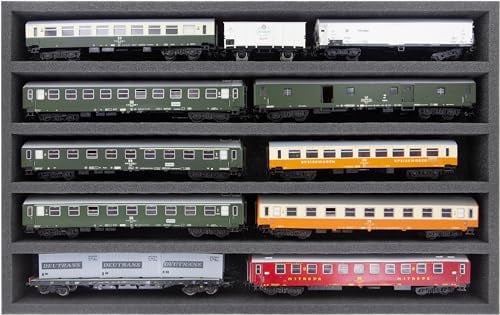 Feldherr Schaumstoffeinlage Spur H0 - liegend - 5 Stege für Modelleisenbahn - DS050A002