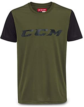 CCM Hockey Grit Tech SS Tee Army Green - Senior M