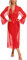 RSLOVE Robe Kimono Sexy Longue en Dentelle Chemise en Maille Rouge XL