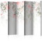 decomonkey Paravent Raumteiler Innen Pflanzen 225x172 cm 5 Teilig Einseitig Room Divider Wall Raumteiler Stehend Trennwand Sichtschutz Spanische Wand Sichtschutzwand Wohnzimmer Holz Blumen Laub