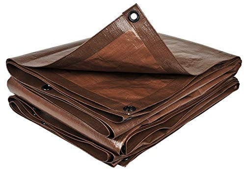 TERRE JARDIN Bâche à bûches Nature 140 g/m2-1.5 x 6 - Marron