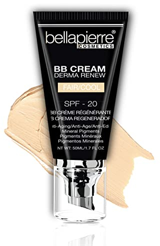 bellapierre BB-Creme mit LSF 20 – getönter Sonnenschutz, Concealer, matte Grundierung und feuchtigkeitsspendende Gesichtscreme | Ungiftig und parabenfrei | 50 ml – Fair Cool