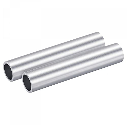 sourcing map 2Stk. 6063 Aluminium Rundrohr Aluminiumrohre 20mm Außendurchmesser 16mm Innendurchmesser 100mm Länge Rohrschläuche