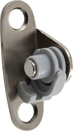 Kesseböhmer 2706300000 Befestigungslasche mit Schiebeclip Holzfront zu Hochstellstütze Maxi, Metallguss vernickelt, Silber, Adapter mit Clip