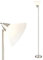 HonoDing Lampadaires Lampe de sol avec abat-jour en acrylique et tête réglable, Moderne Lampadaires pour salon/bureau/chambre à coucher (nickel satiné)