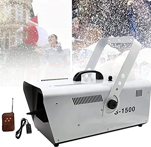 CHUNTIANMEI 1500w Schneemaschine,Professioneller Schneeflockenhersteller Mit Fernbedienung,Gefälschte Fallende Schneeflockeneffekte,Perfekt Für Halloween,Weihnachten,Hochzeit,Partys Und Dj Bühne